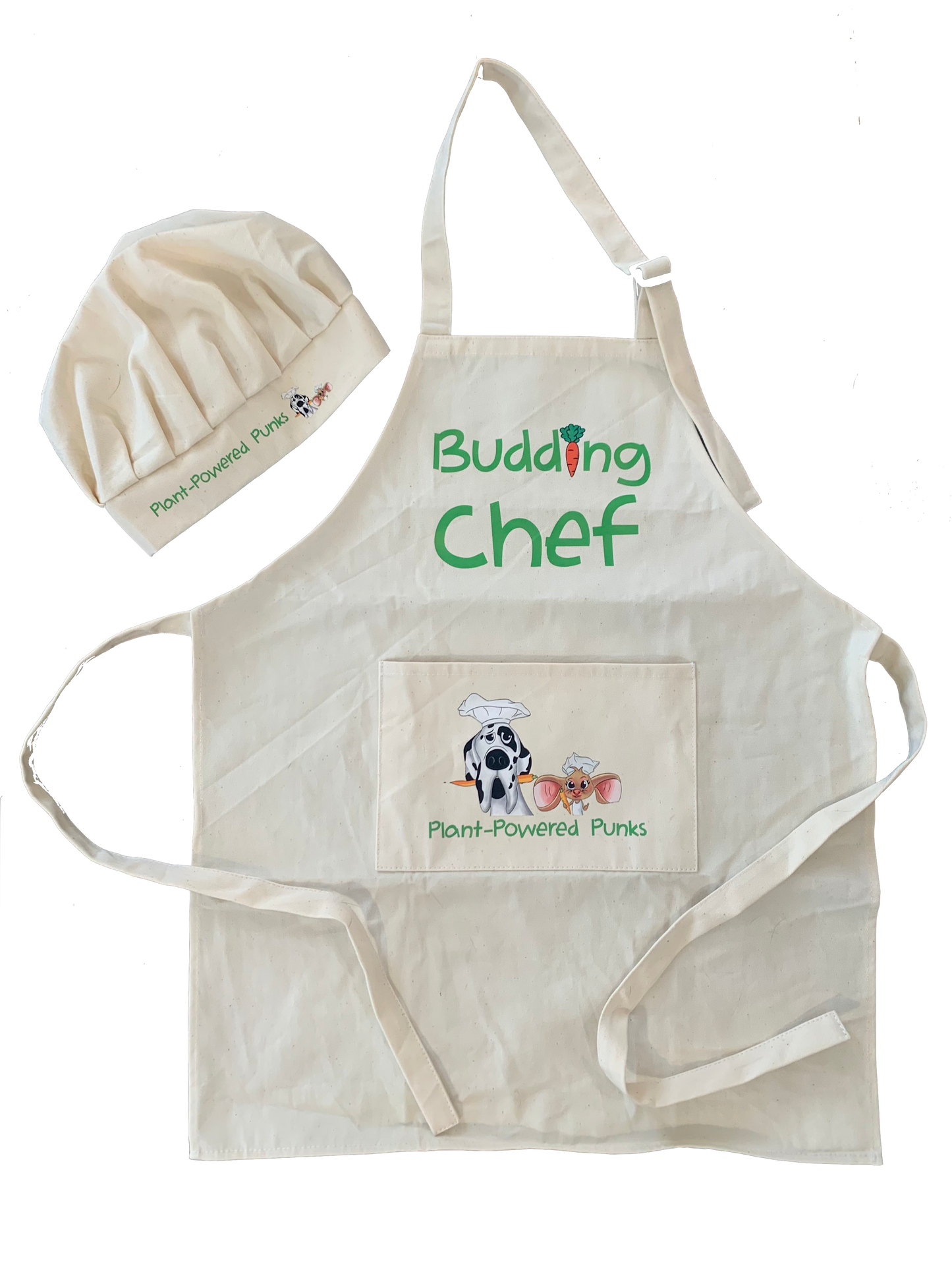 Plant-Powered Punks Chef Hat and Apron set